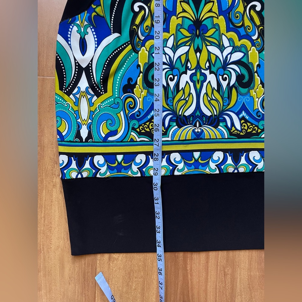 Vibrant Vintage 90s Multicolor Sleeveless Joseph Ribkoff Mini Dress, Size Medium - Picture 9 of 10